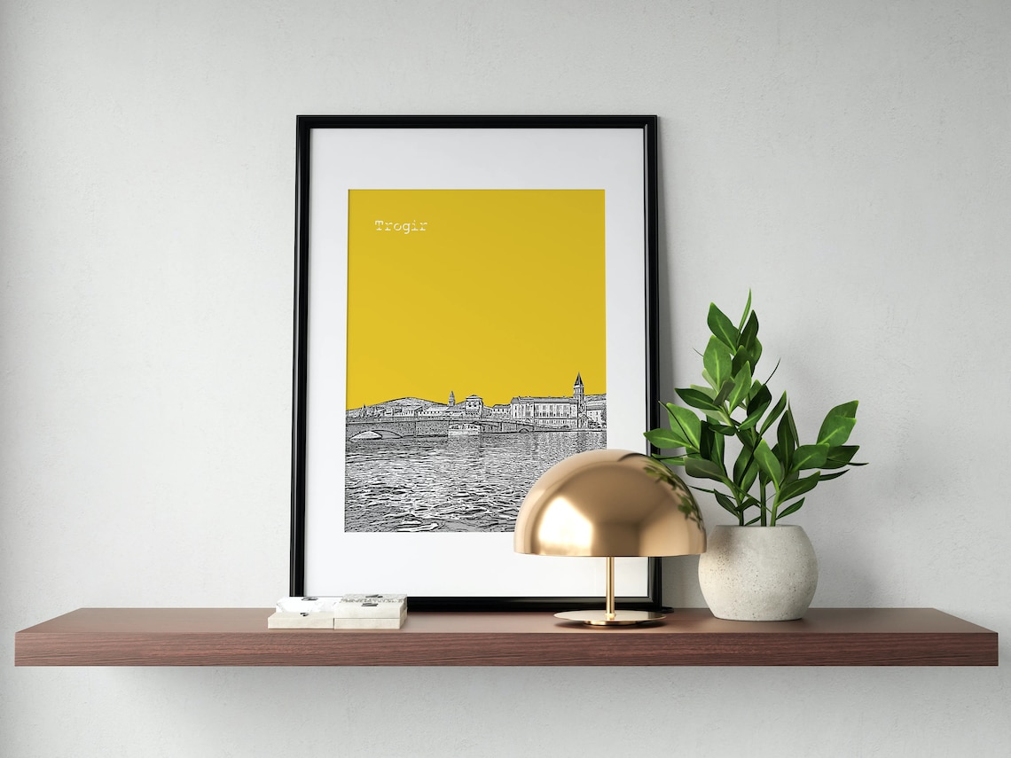 Trogir Croatia Skyline Travel Poster, Dalmatia - Image 3