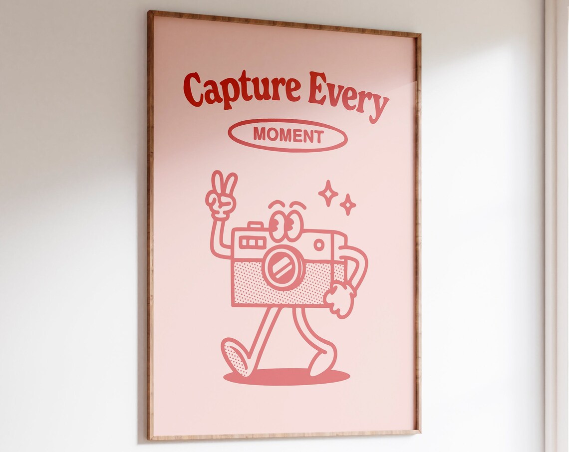 Retro Camera Photography Quote Art Print
