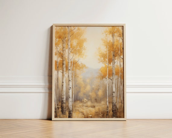 Fall Forest Wall Art Decor Living Room Farmhouse Housewarming Gift