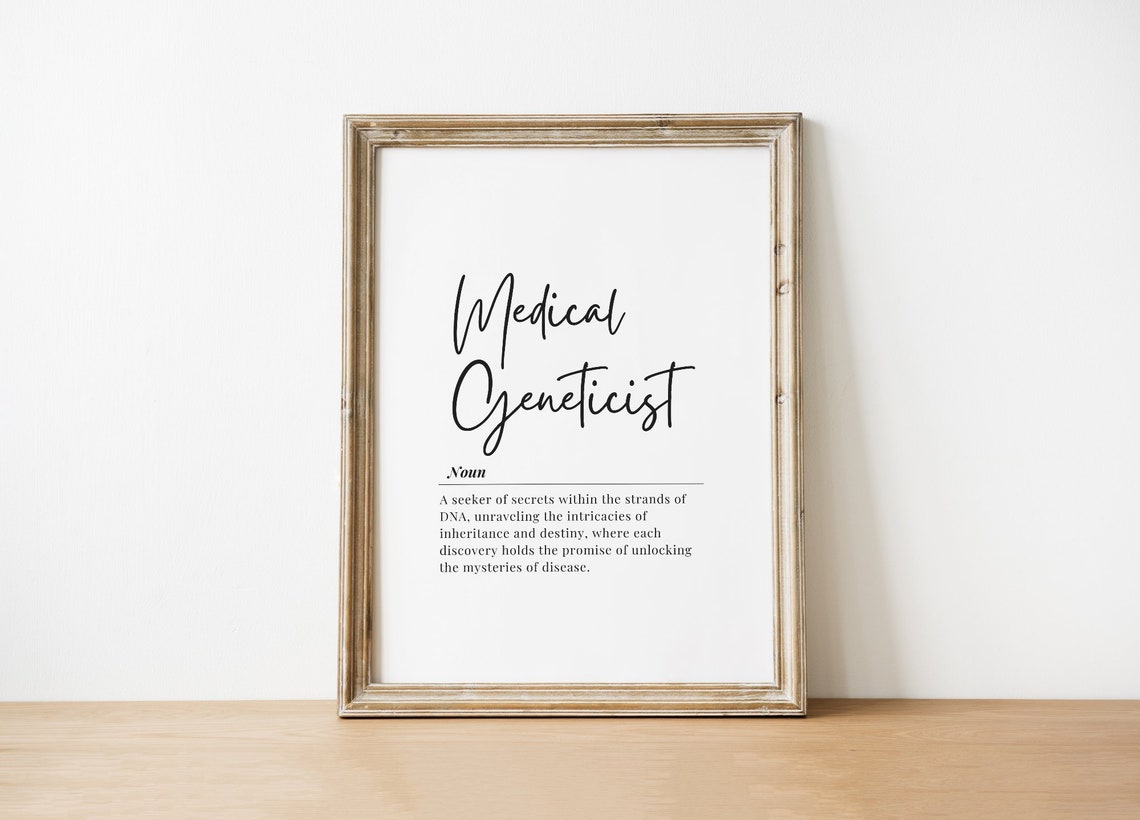 Medical Geneticist Definition Text Gift For Doctors Office Poster