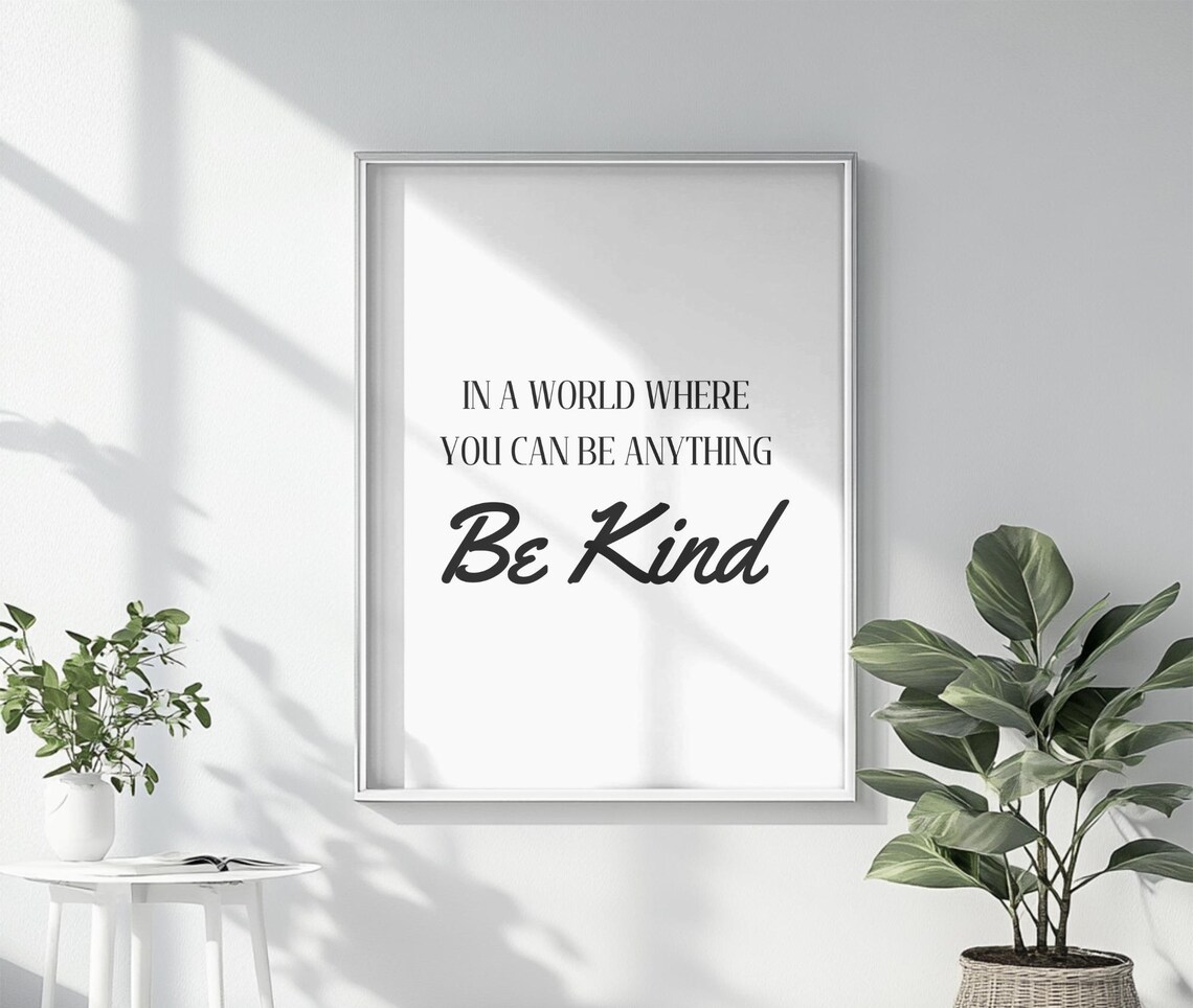 Be Kind Quote, Minimalist Typography Art Print - Image 4