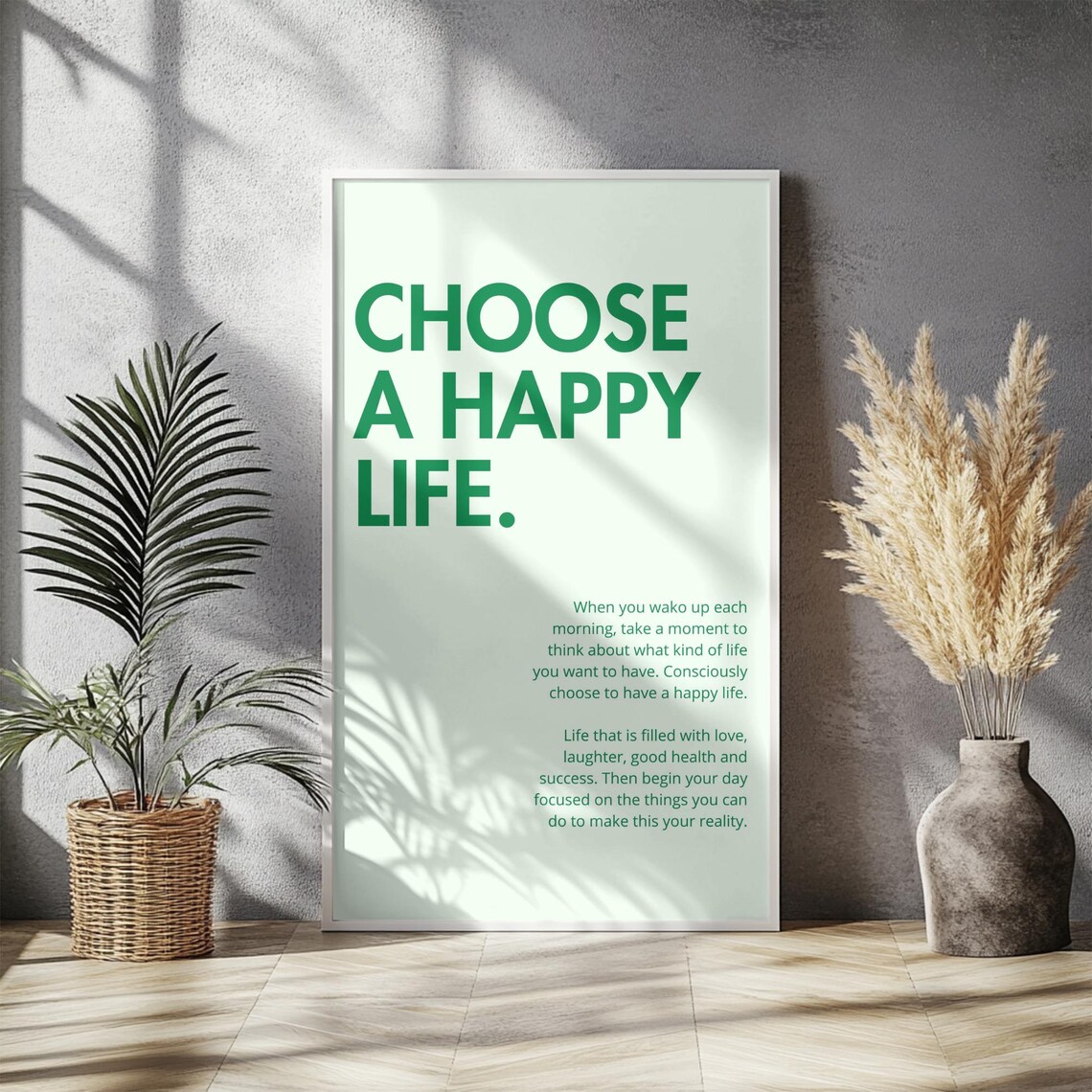 Choose A Happy Life Quote, Motivational Modern Decor - Image 2