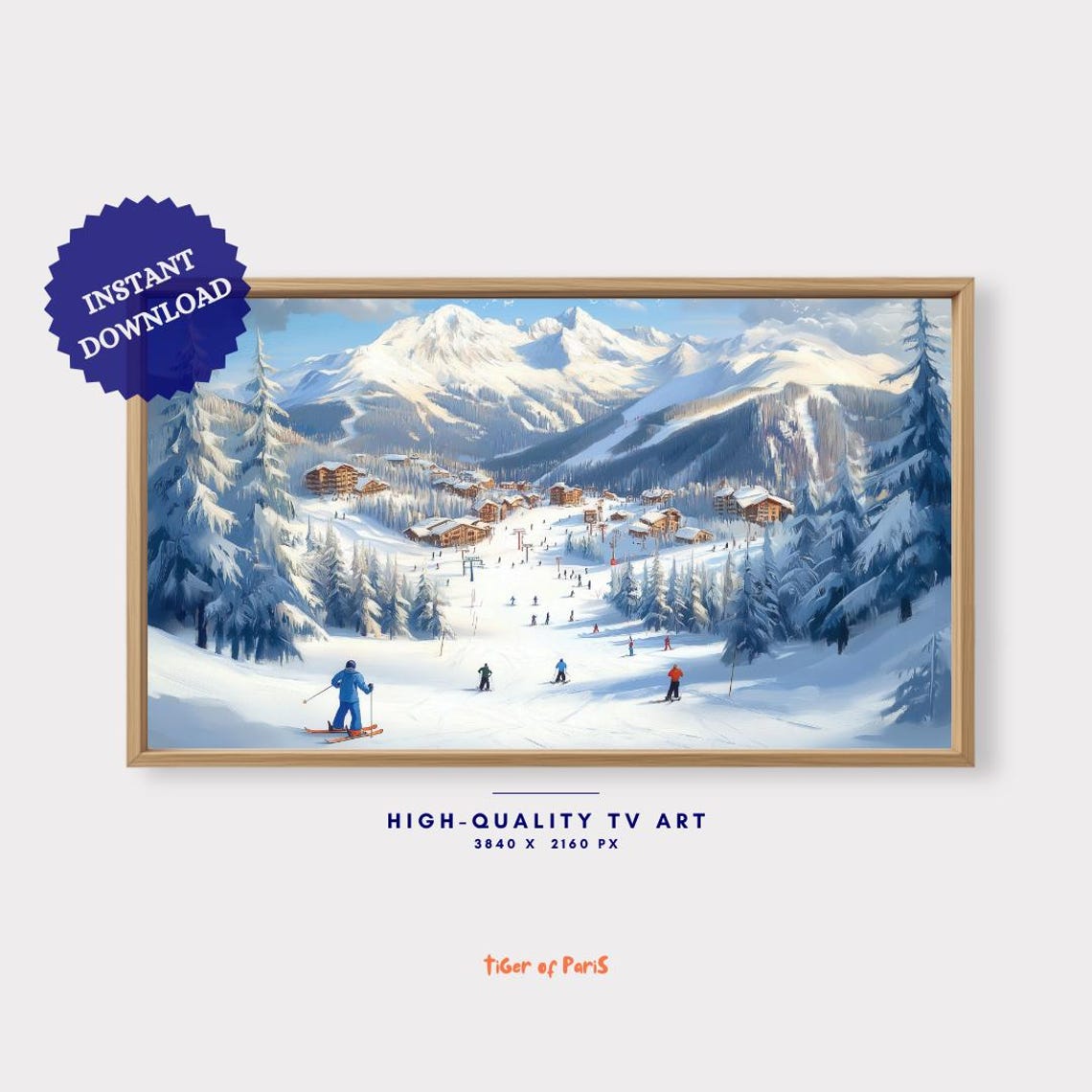 Frame Tv Art Minimalist Blue Sky Decor Serene Landscape Art 169 - Image 4