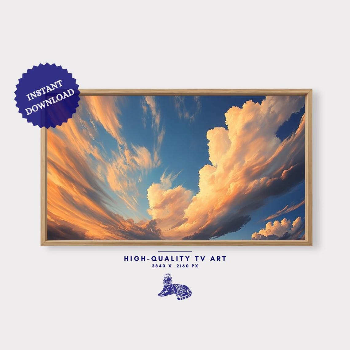 Frame Tv Art Frame Tv Art Minimalist Blue Sky Decor For Frame Tv Art Moody Abstract Tv Art - Image 3