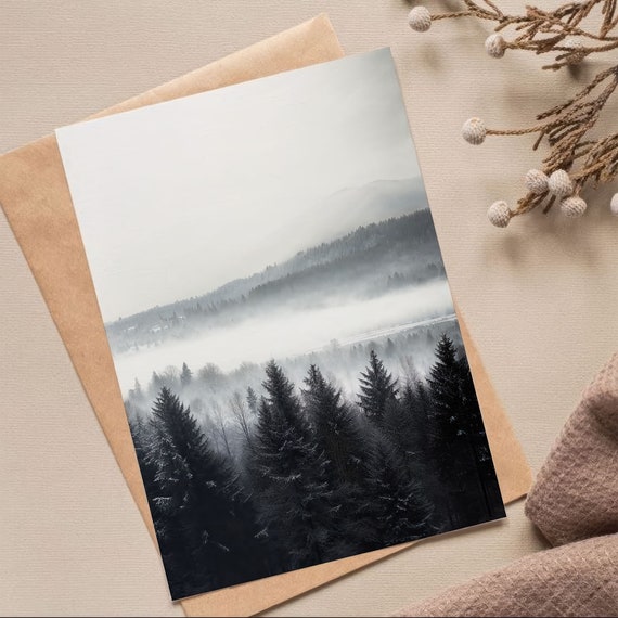 Mystical Winter Forest Poster Nature Photography Of A Snowy Lake In The Fog Beautiful Winter Landscape