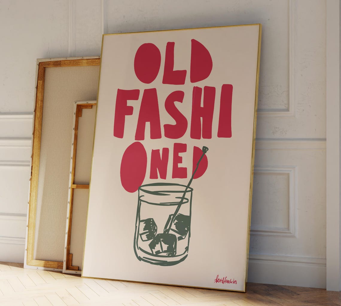 Old Fashioned Whiskey Kitchen Art Print