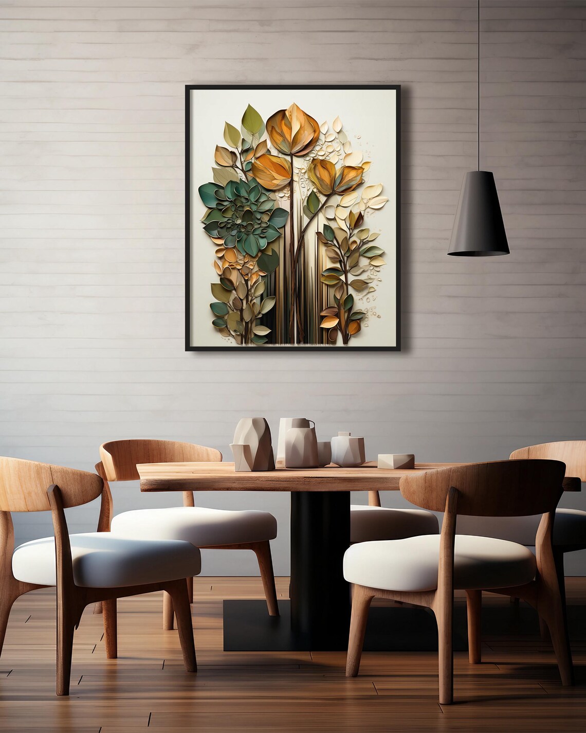 Earth Tones Botanical Print, Neutral Floral Art Print - Image 3
