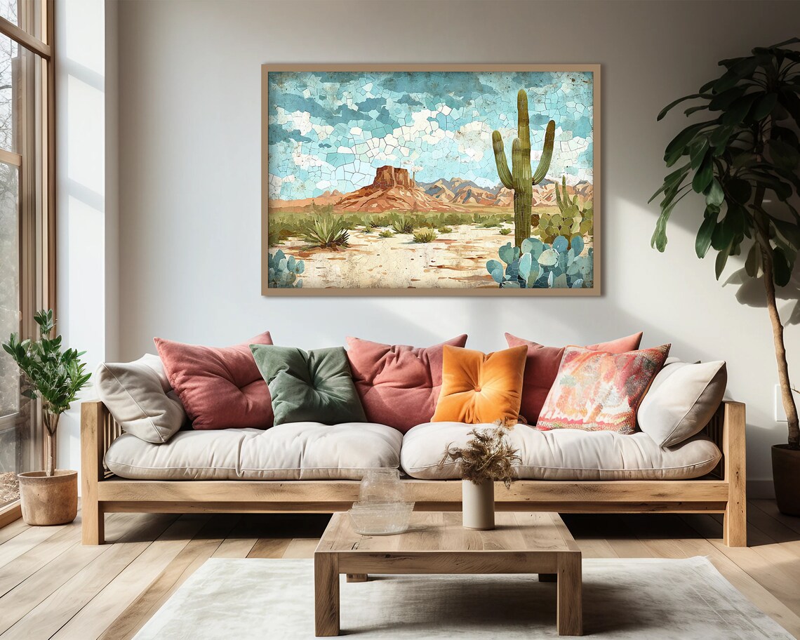 Abstract Southwest Landscape Art Print, Western Decor - Image 3