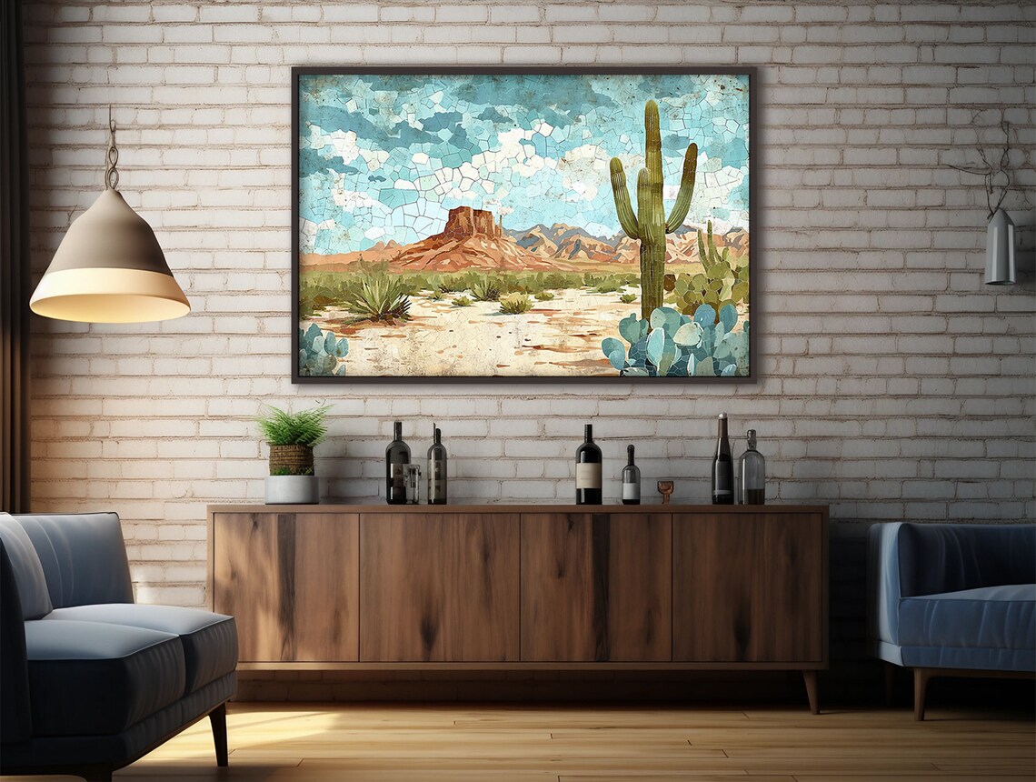 Abstract Southwest Landscape Art Print, Western Decor - Image 4