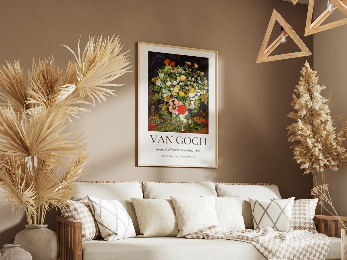 Van Gogh Bouquet of Flowers in a Vase 1890 Floral Still Life Poster - Image 4