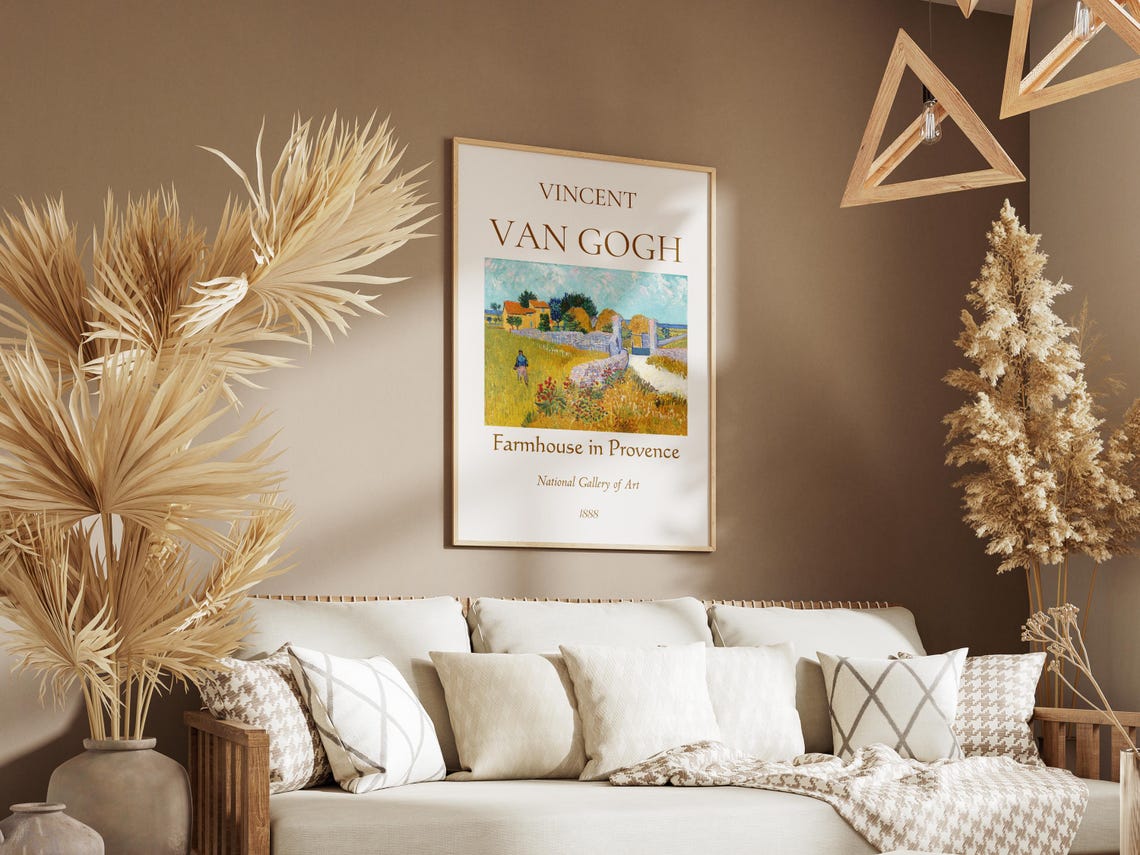 Van Gogh Art Print Farmhouse In Provence Van Gogh Exhibition Poster Van Gogh Painting Landscape Artwork Museum Poster Nature Wall Art - Image 5
