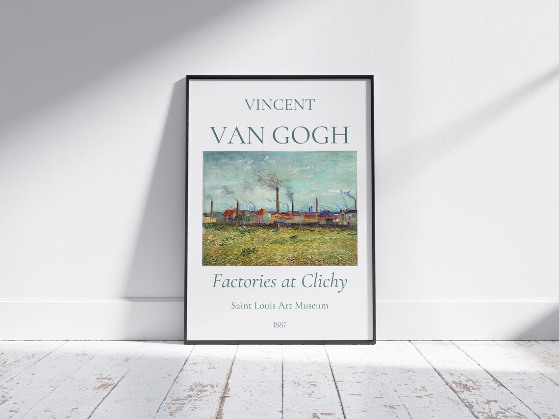 Van Gogh Factories at Clichy 1887 Industrial Landscape Art Poster - Image 6
