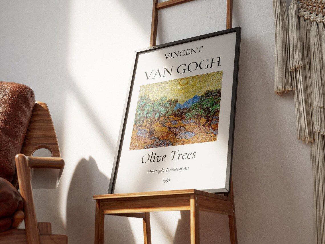 Van Gogh Art Print Olive Trees Van Gogh Exhibition Poster Van Gogh Painting Nature Landscape Art Trees Wall Art Museum Poster - Image 6