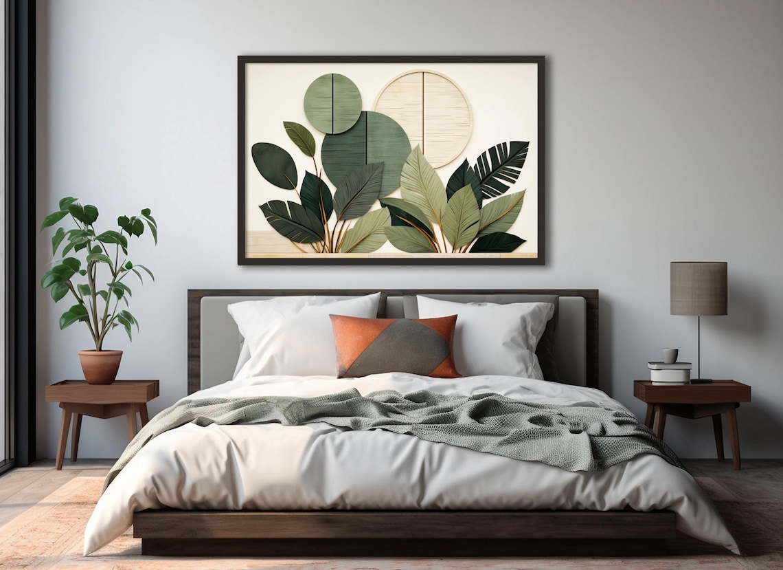 Neutral Botanical Art Print for Bedroom and Living Room - Image 2