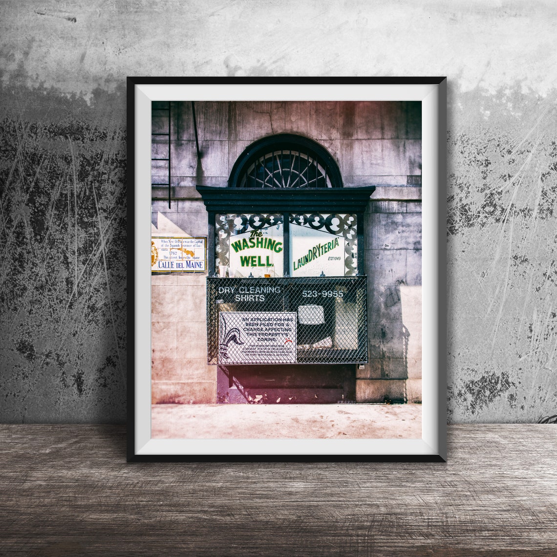 The Washing Well Laundryeria Painted Window Sign Est 1965 Poster