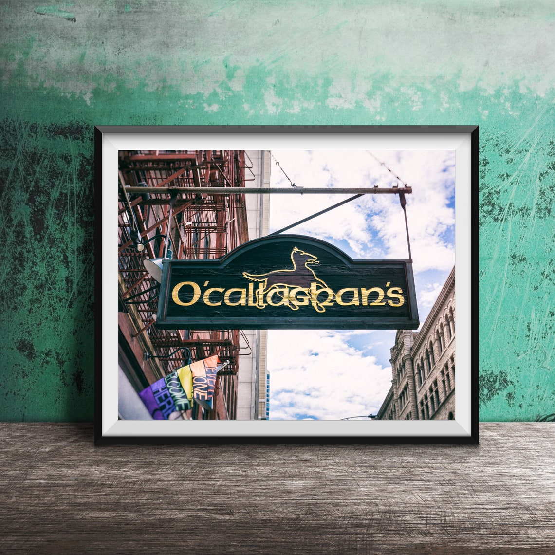 O'Callaghans Irish Pub Greyhound Sign Chicago Bar Photography Poster