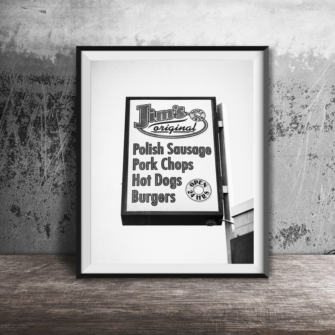 Jims Original Polish Sausage Maxwell Street Chicago Food Sign Poster - Image 2
