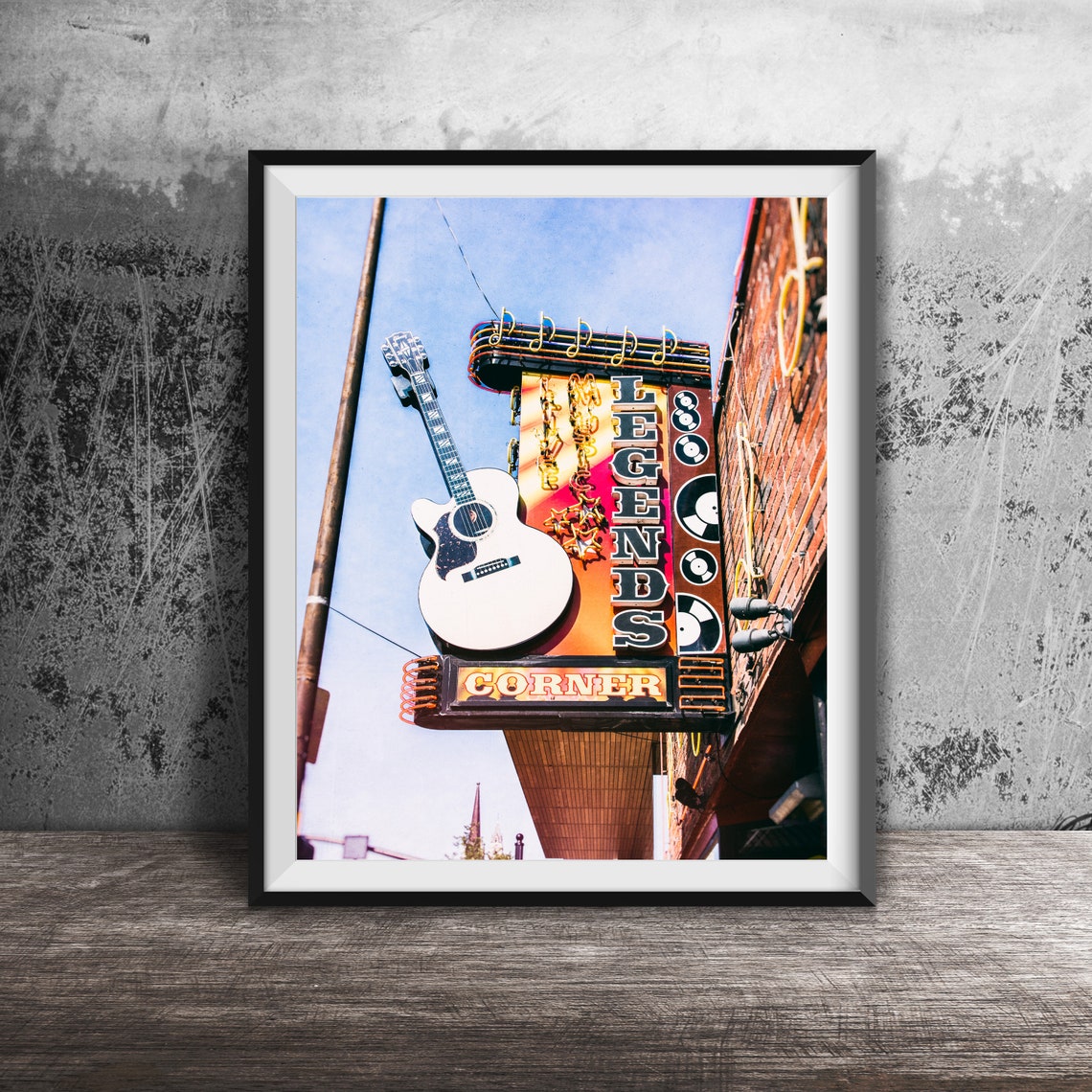 Nashville Legends Corner Bar Sign Photography Street Art Unframed Wall Art Photo Music City Photography