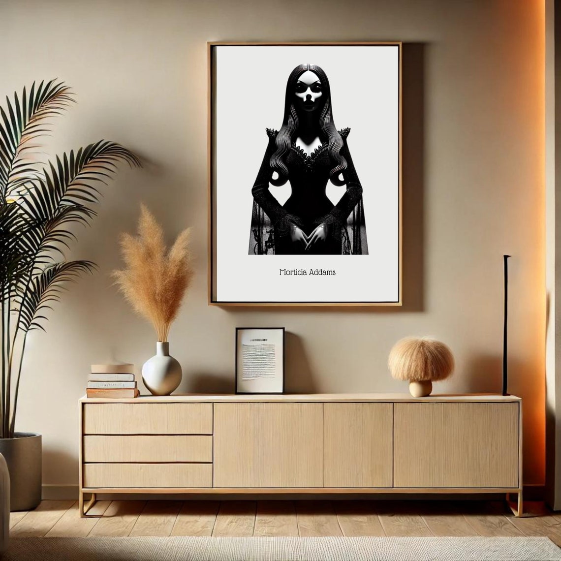Morticia Addams Silhouette Portrait Gothic Icon Wall Art Handcrafted Dark Elegance Dcor - Image 8