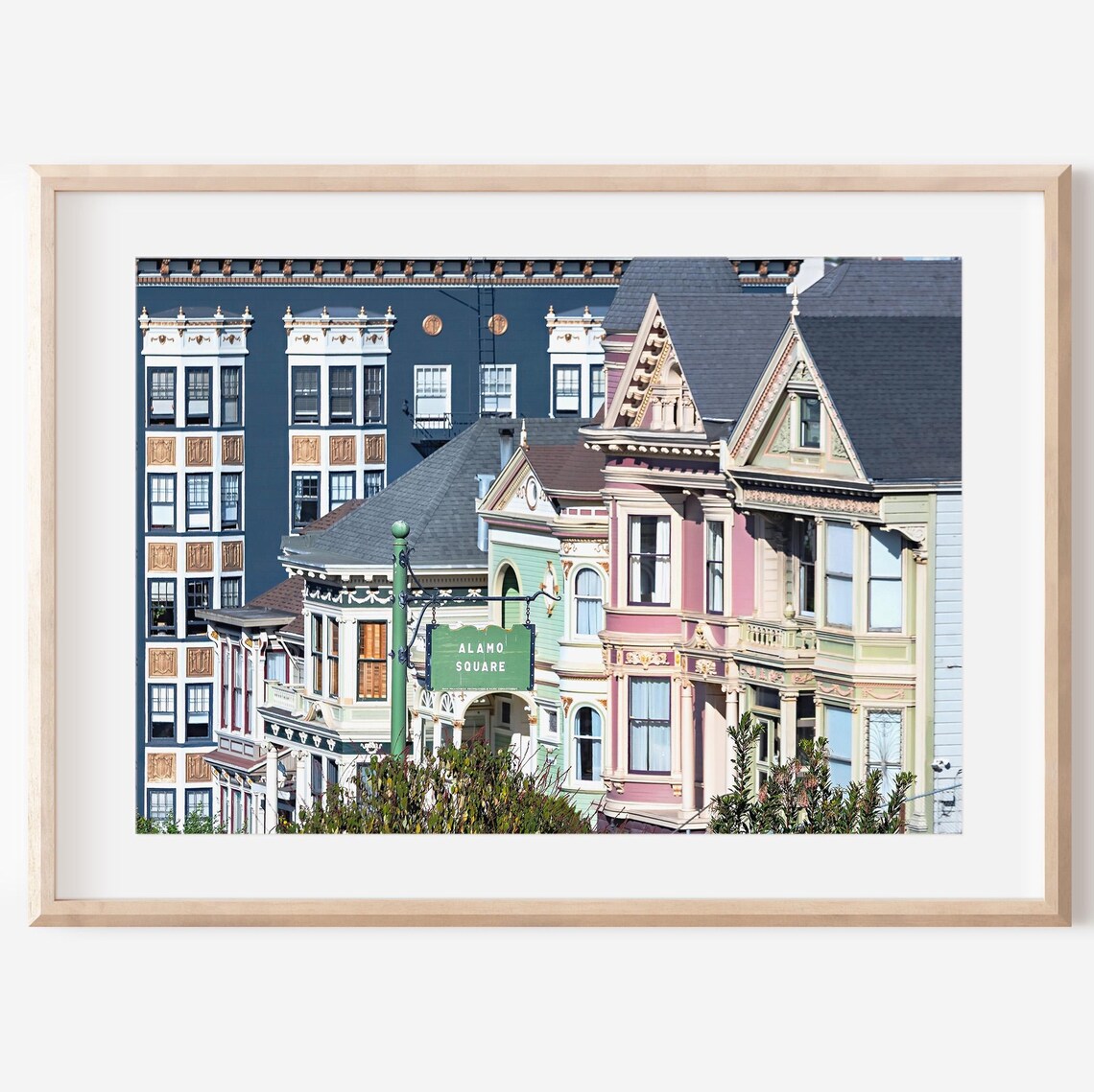 Painted Ladies San Francisco Victorian Houses Travel Poster