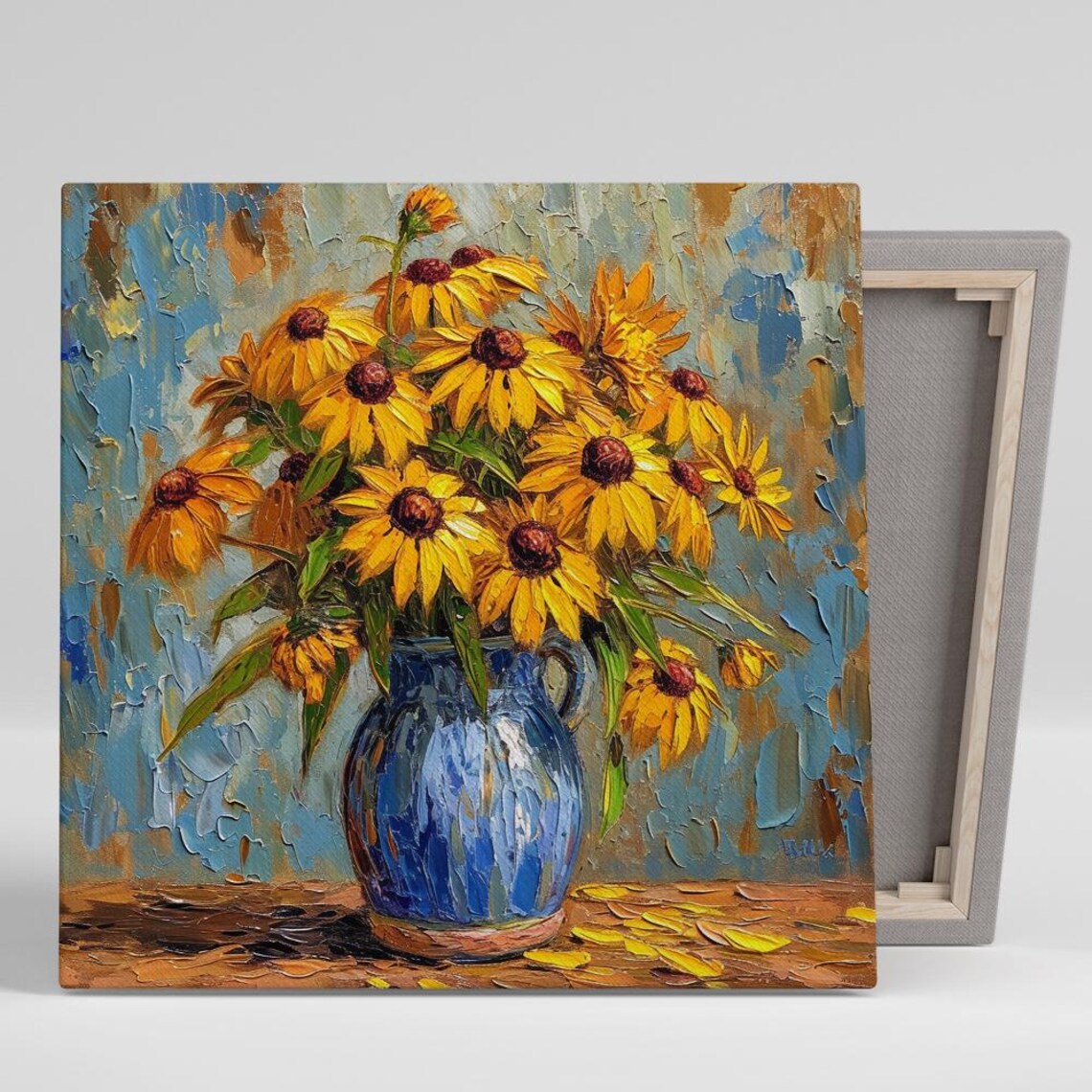 Sunflower Impressionism Floral Wall Art Print