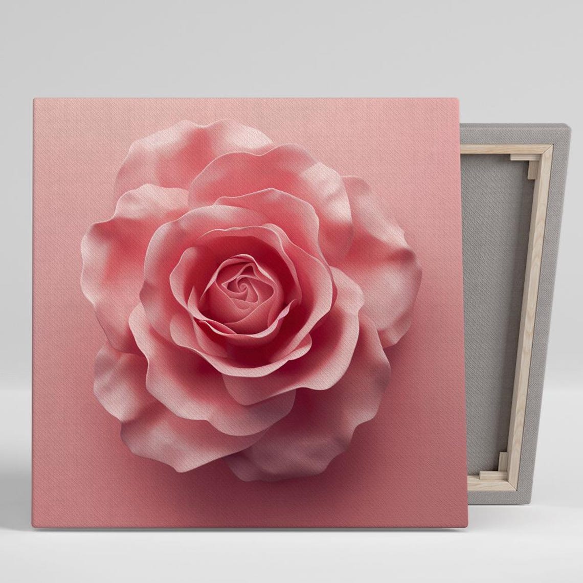 Blush Pink Rose Bloom Close Up Minimalist Floral Wall Poster