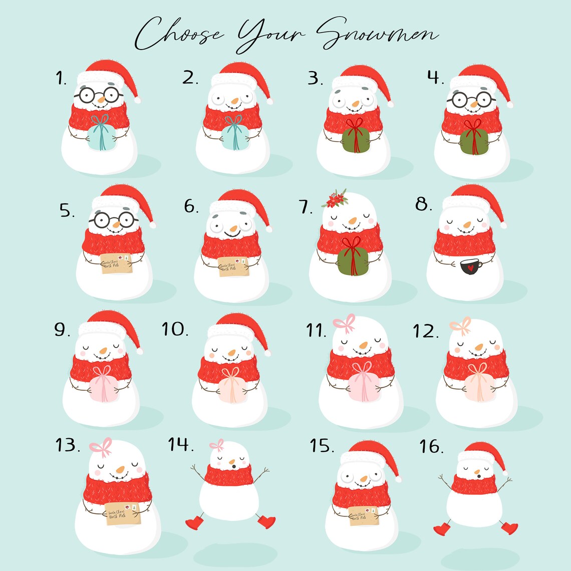 Customized Christmas Family Portrait Art Print - Image 3