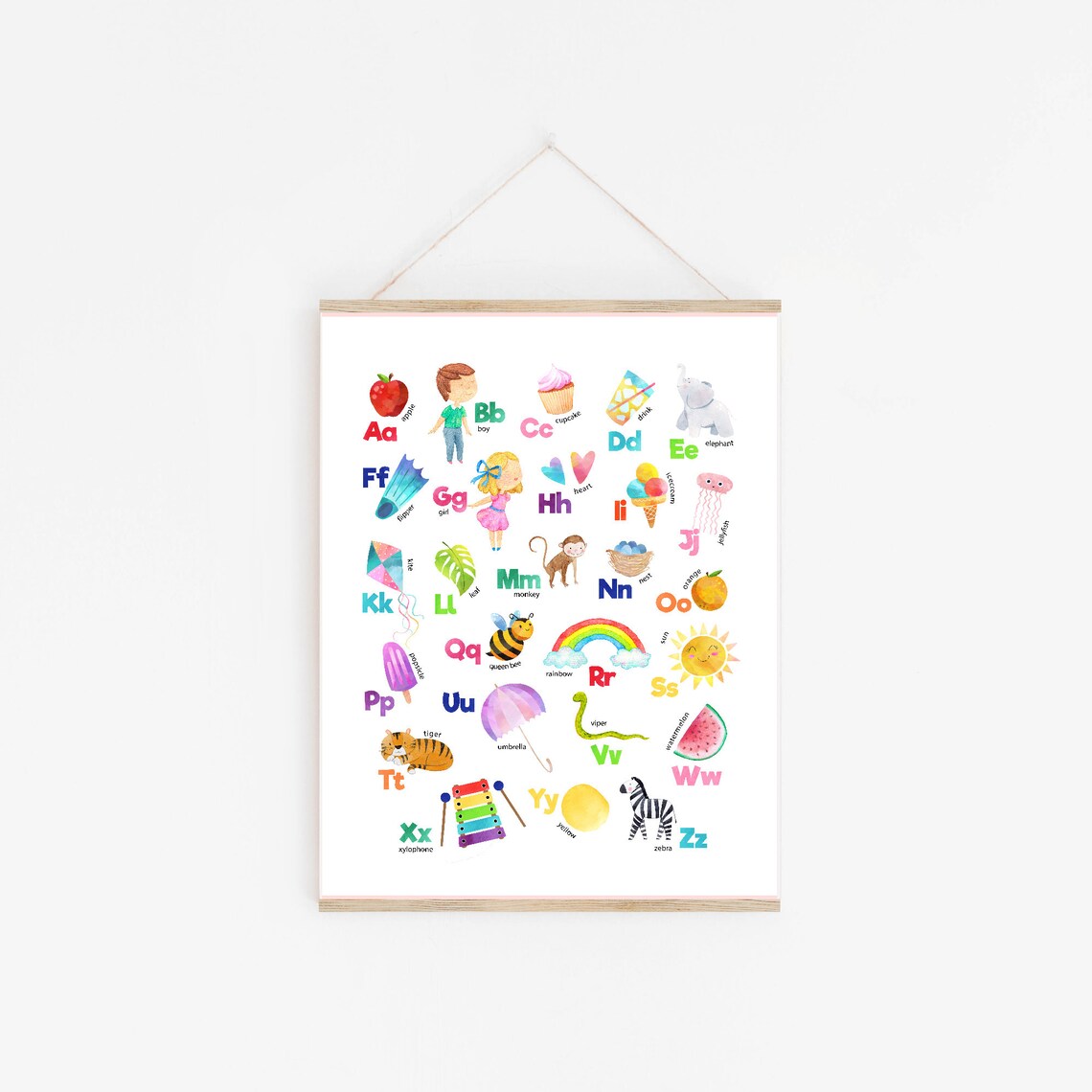 Rainbow ABC Poster, Alphabet Classroom Decor - Image 2