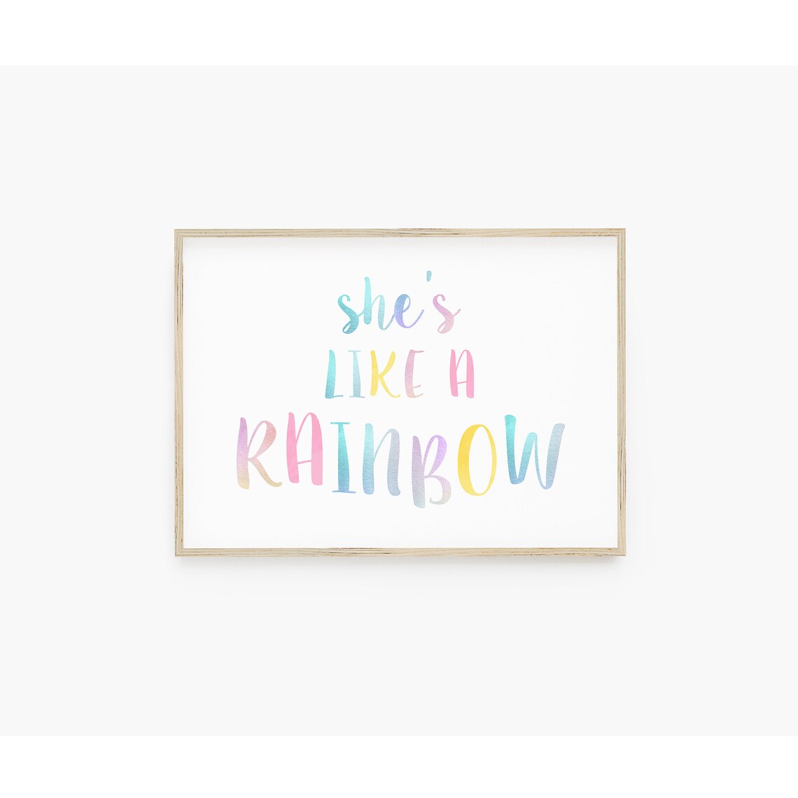 She's Like A Rainbow Quote Art Print, Girls Room Decor - Image 3