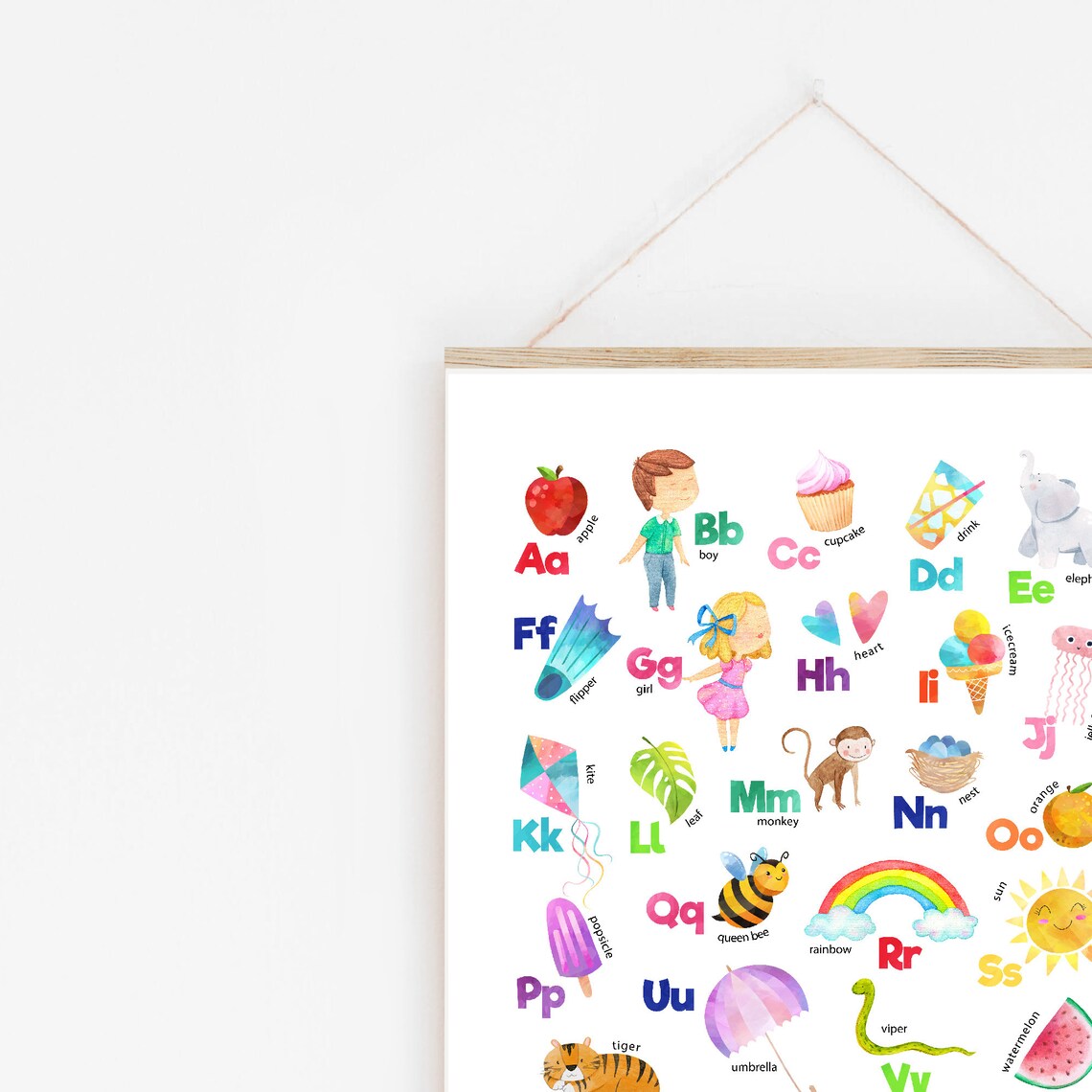 Rainbow ABC Poster, Alphabet Classroom Decor - Image 3