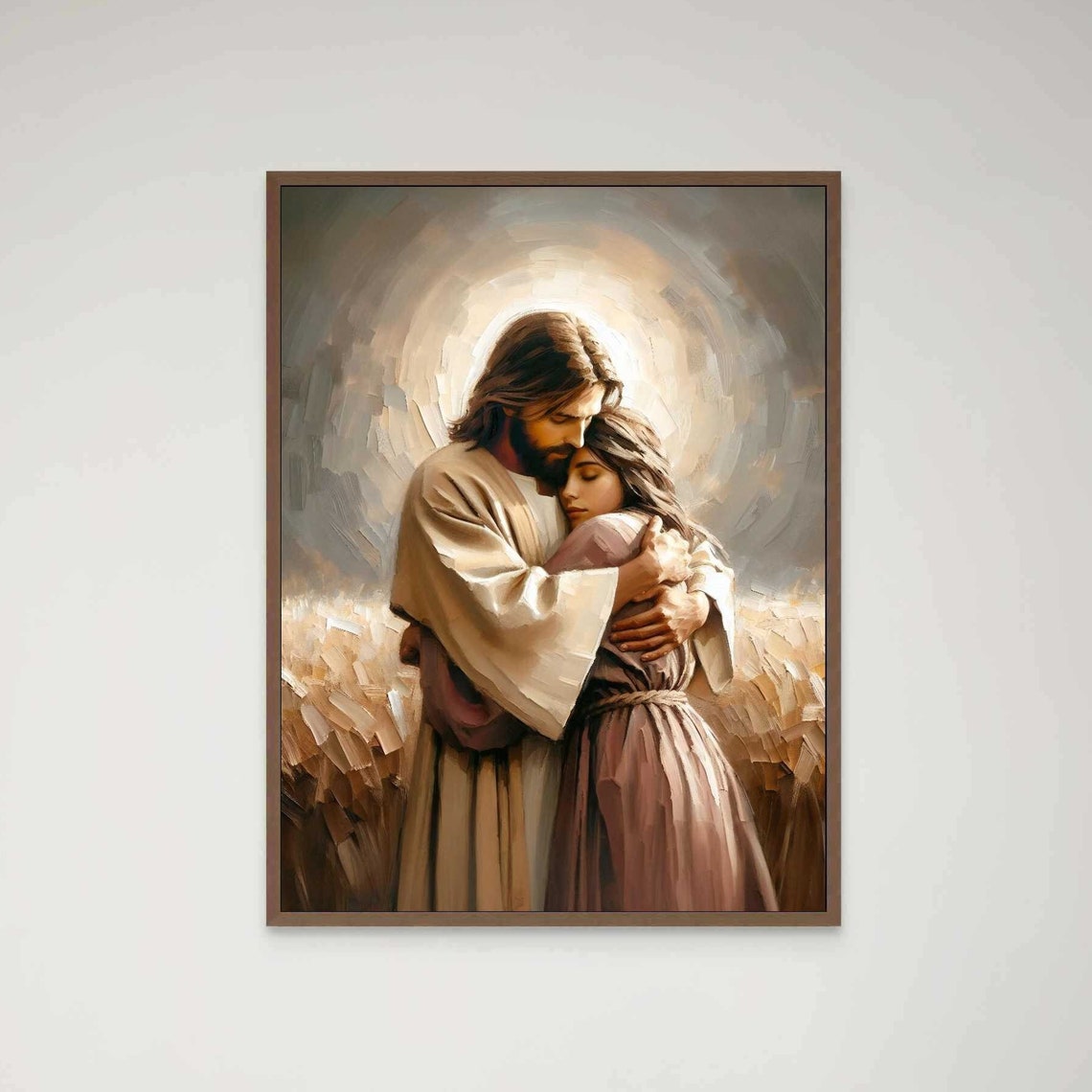 Healing Touch Christian Art Jesus Hugging A Woman Jesus Art Lds Art Bible Print Jesus And Girl Art Christian Art Jesus Png
