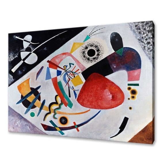 Wassily Kandinsky Red Spot Ii 1921 Classic Design Abstract Decor Reproduction Print Wall Art Picture