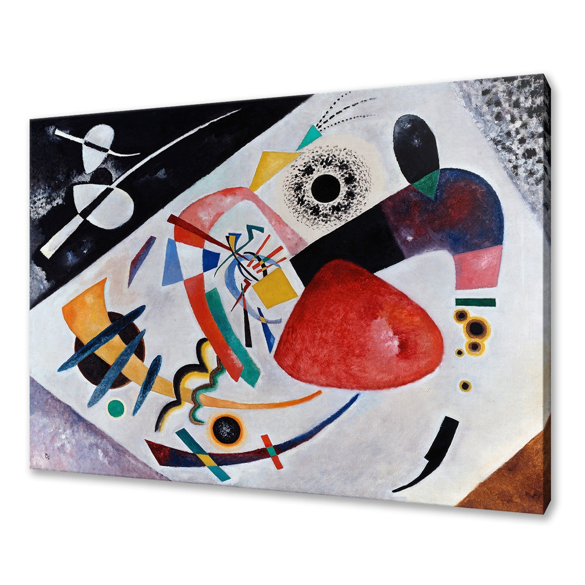 Wassily Kandinsky Red Spot Ii 1921 Classic Design Abstract Decor Reproduction Print Wall Art Picture