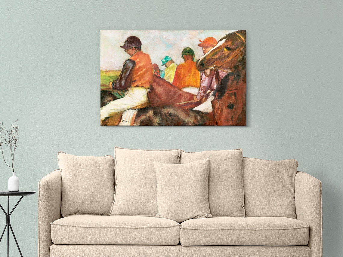 Edgar Degas The Jockeys Ca 1882 Reproduction Impressionism Style Print Wall Art Ready To Hang - Image 2
