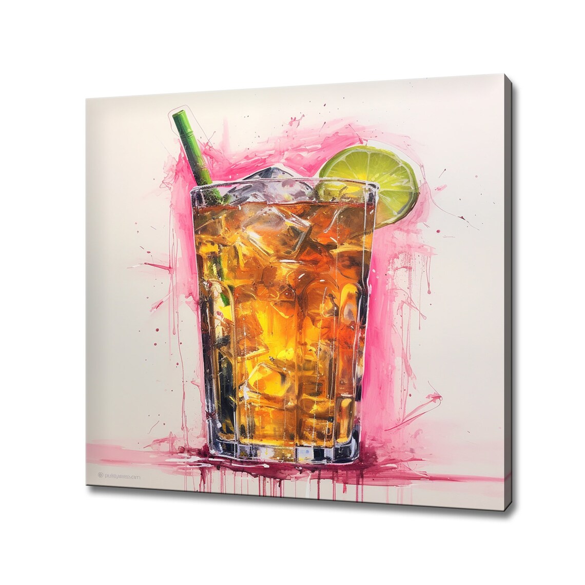 Long Island Iced Tea Watercolour Kitchen and Bar Art Print