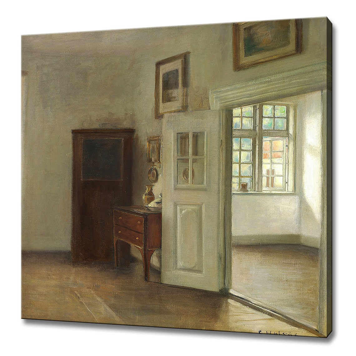 Carl Holsoe House Interior Open Door Sunlit Room Victorian Art Print