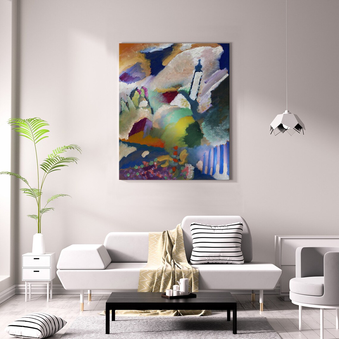 Wassily Kandinsky Murnau With Church I 1910 Expressionist Color Wall Art - Image 2