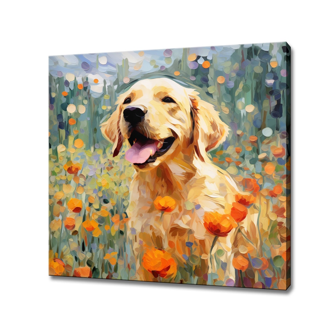 Labrador Retriever Dog Animal Print Gift For Labrador Retriever Dog Lover Colourful Dog Portrait Painting Print Dog Pet Wall Art