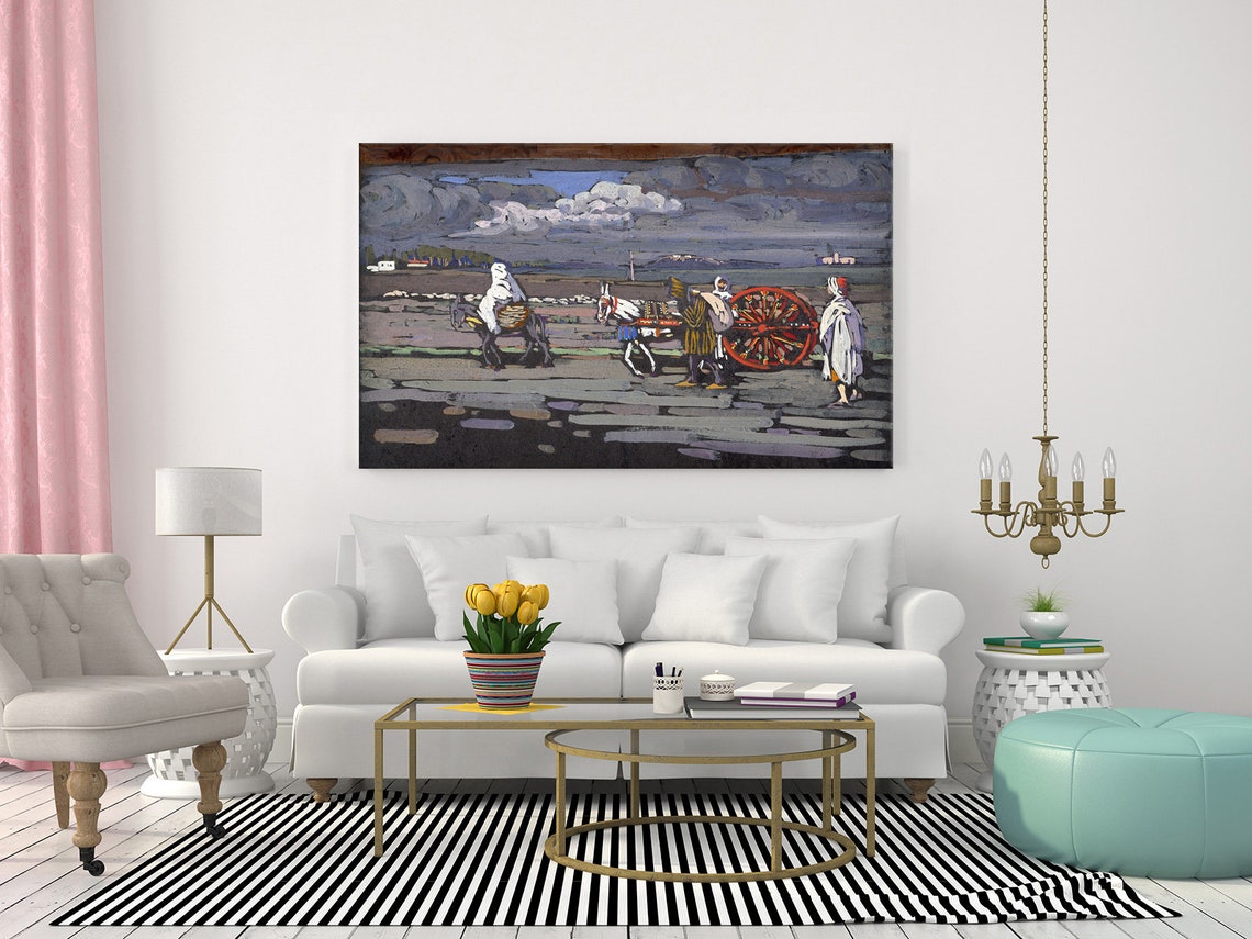Wassily Kandinsky Landstrasse 1905 Classic Design Abstract Decor Reproduction Print Wall Art Picture - Image 2
