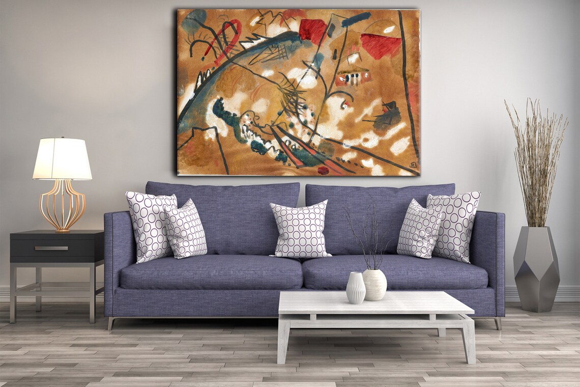 Kandinsky Draft For Improvisation 24 Troika 1911 Warm Abstract Wall Art - Image 2