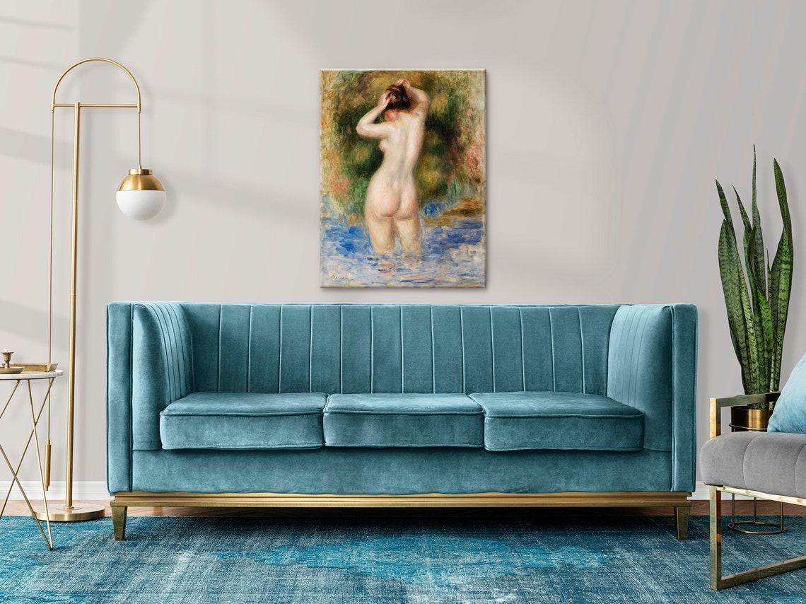 Bather Baigneuse 1890 By Pierre Auguste Renoir Reproduction Modern Design Painting Print Home Decor Wall Art Picture - Image 2