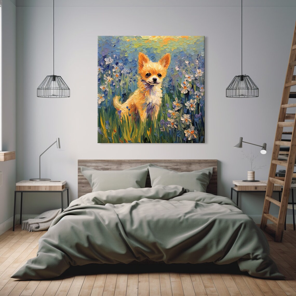Chihuahua Dog Portrait Art Print, Pet Wall Art - Image 2
