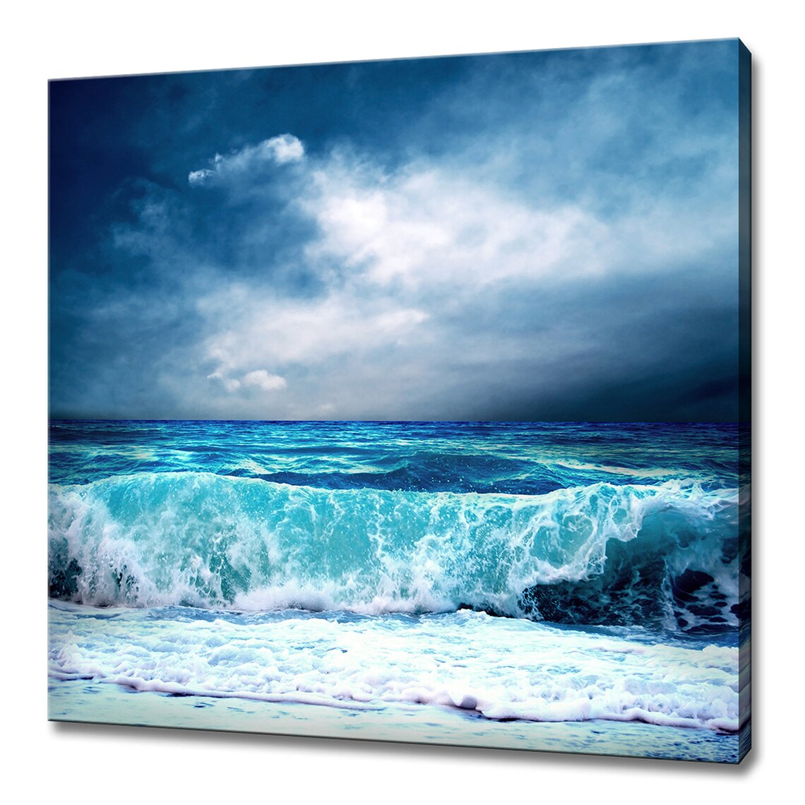 Stormy Sea Waves, Modern Ocean Art Print, Coastal Decor