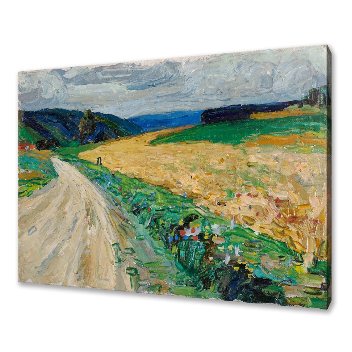 Wassily Kandinsky Kallmnz Nature Study On The Yellow Stagecoach 1903 Classic Design Abstract Decor Reproduction Print Wall Art