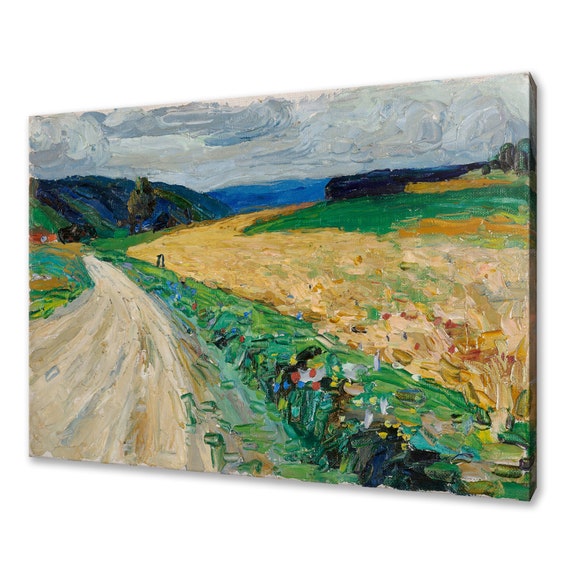 Wassily Kandinsky Kallmnz Nature Study On The Yellow Stagecoach 1903 Classic Design Abstract Decor Reproduction Print Wall Art