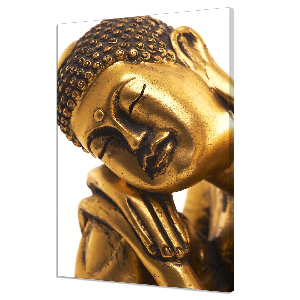Golden Buddha Statue, Modern Design Art Print