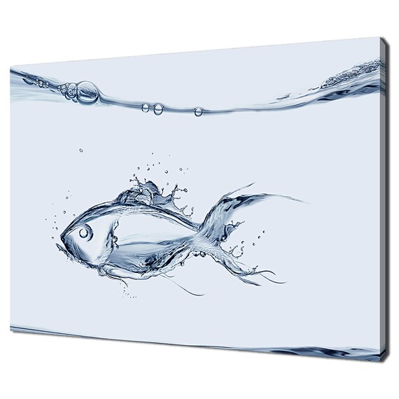 Realistic Water Fish, Abstract Modern Design