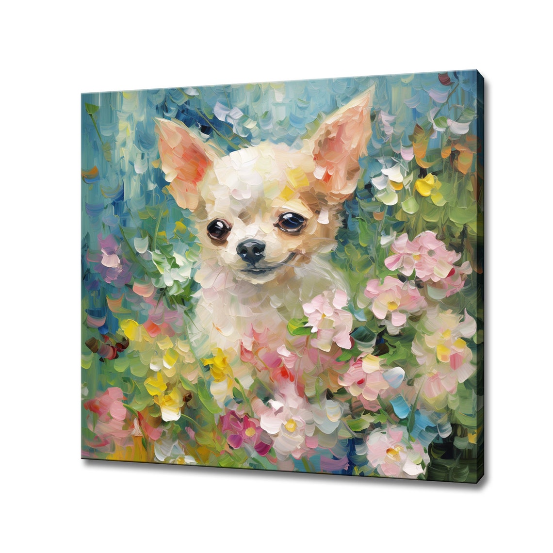 Chihuahua Dog Animal Print Gift For Chihuahua Dog Lover Colourful Dog Portrait Painting Print Chihuahua Dog Pet Wall Art