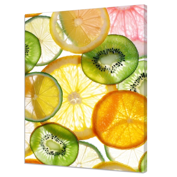 Colourful Thin Slices Of Citrus Fruits Kitchen Modern Design Print Home Decor Wall Art Wall Hanging Picture
