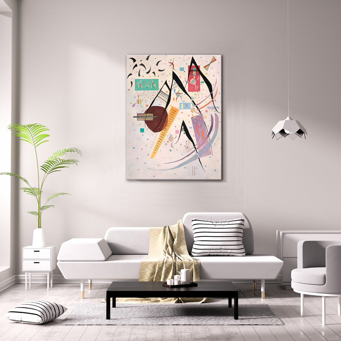 Wassily Kandinsky Black Points 1937 Classic Design Abstract Decor Reproduction Print Wall Art Picture - Image 2